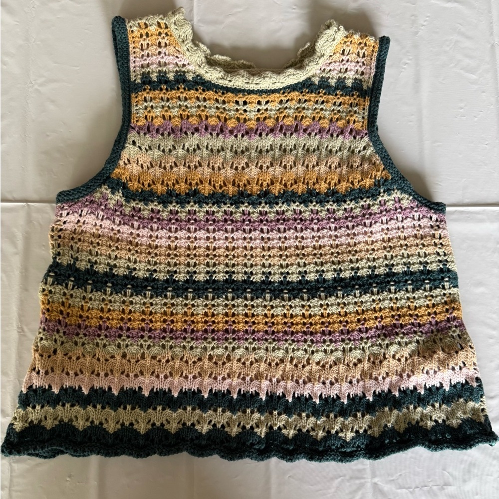 Universal Thread multi color Cropped Ribbed Tank Top - Picture 3 of 3
